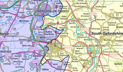 Oxfordshire County Boundary Map - Digital Download