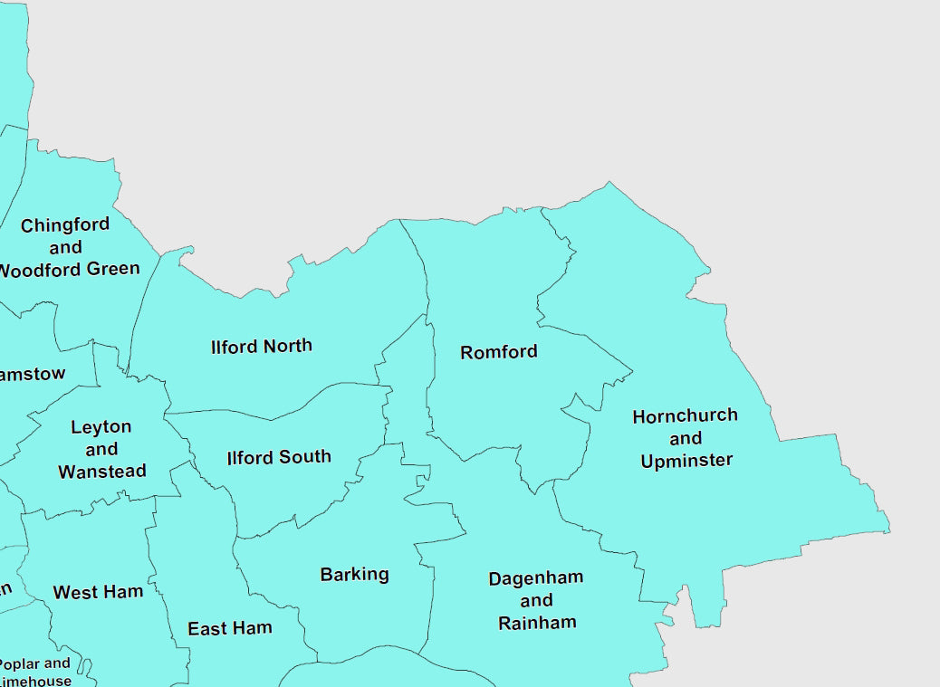 Regional UK Parliamentary Maps - London - Digital Download