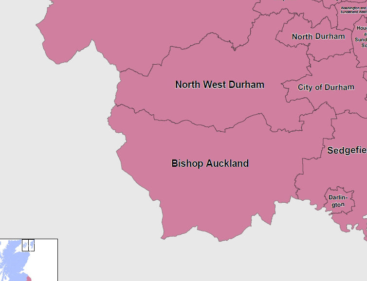 Regional UK Maps North East Of England Digital Downl PRM Detail 