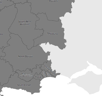 Regional UK Parliamentary Maps - South West of England - Digital Download