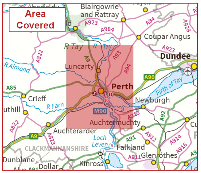 Postcode City Sector Map - Perth - Digital Download – ukmaps.co.uk