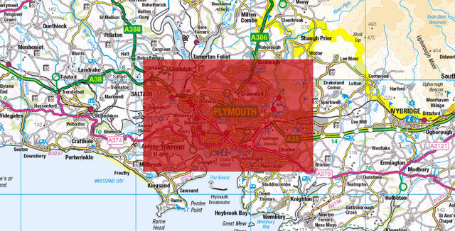Central Plymouth City Street Map - Digital Download