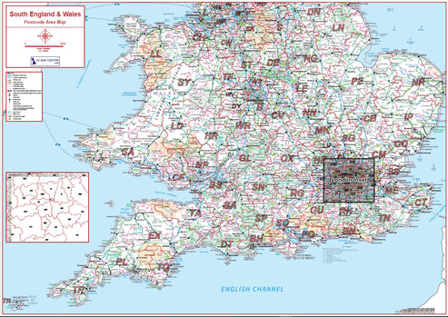 Sr Postcode Map Uk Southern England & Wales Postcode Area Map | UK Maps – ukmaps.co.uk