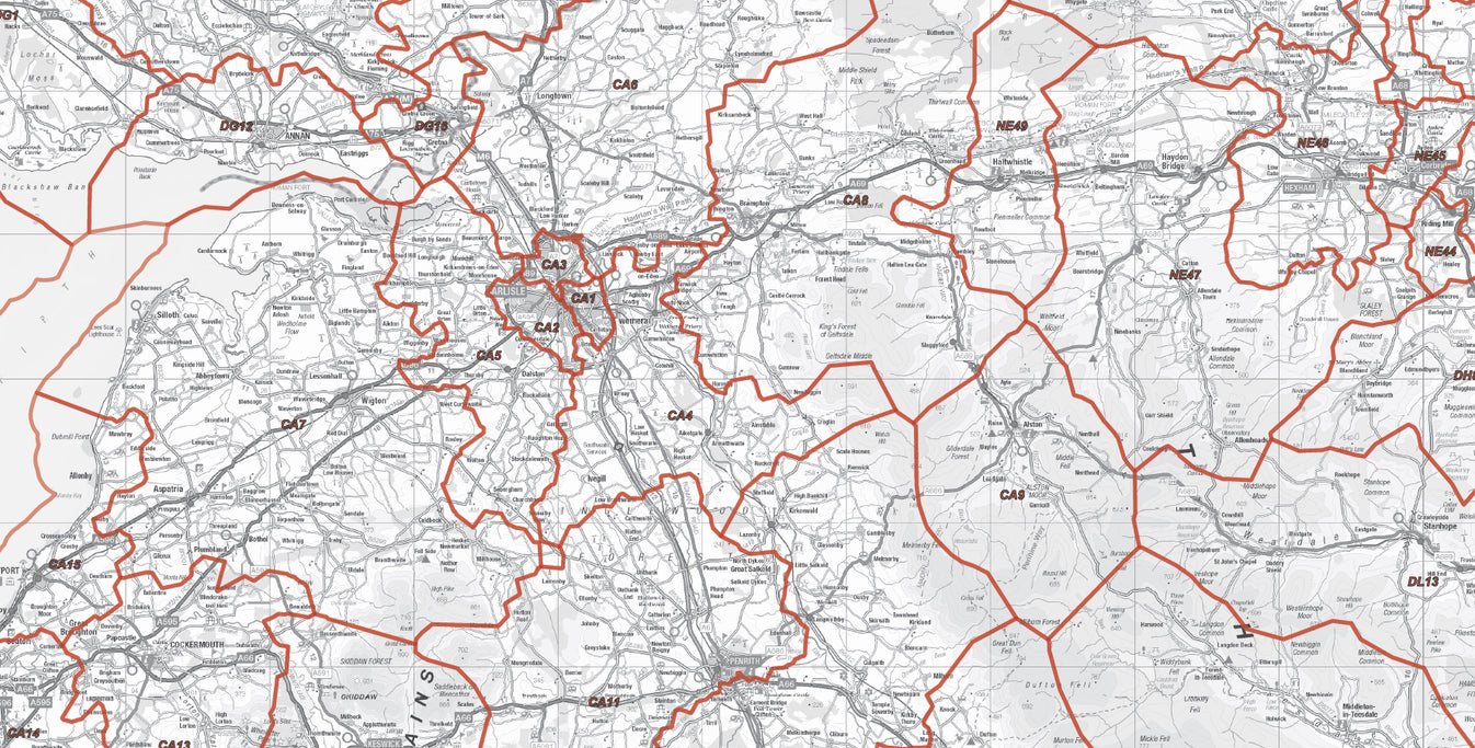 Postcode District Map 4 - Northern England - Digital Download – ukmaps ...