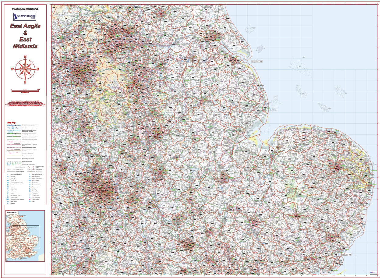Postcode District Map Series - Full UK - Digital Download