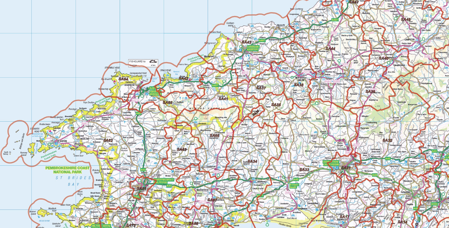 Postcode District Map 6 - Wales & West Midlands - Digital Download