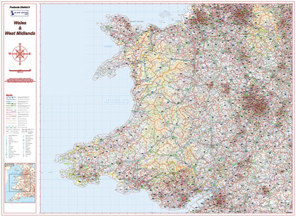 Postcode District Map Series - Full UK - Digital Download