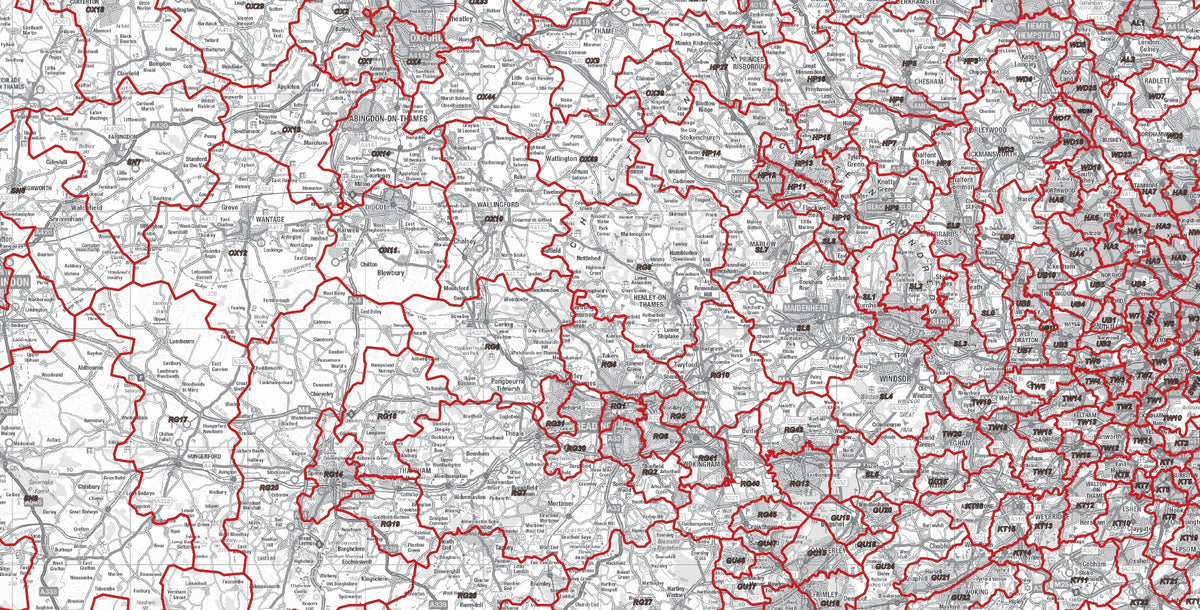 Ud8 Postcode Map South East England Postcode District Map | London & Regional Boundarie ...