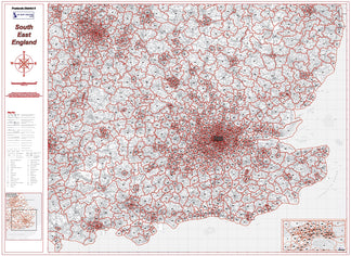 South East England Postcode District Map | London & Regional Boundarie ...