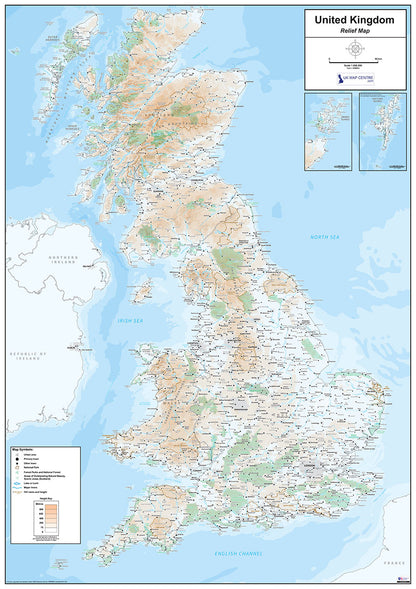 Relief Map 1 - Full UK - Digital Download