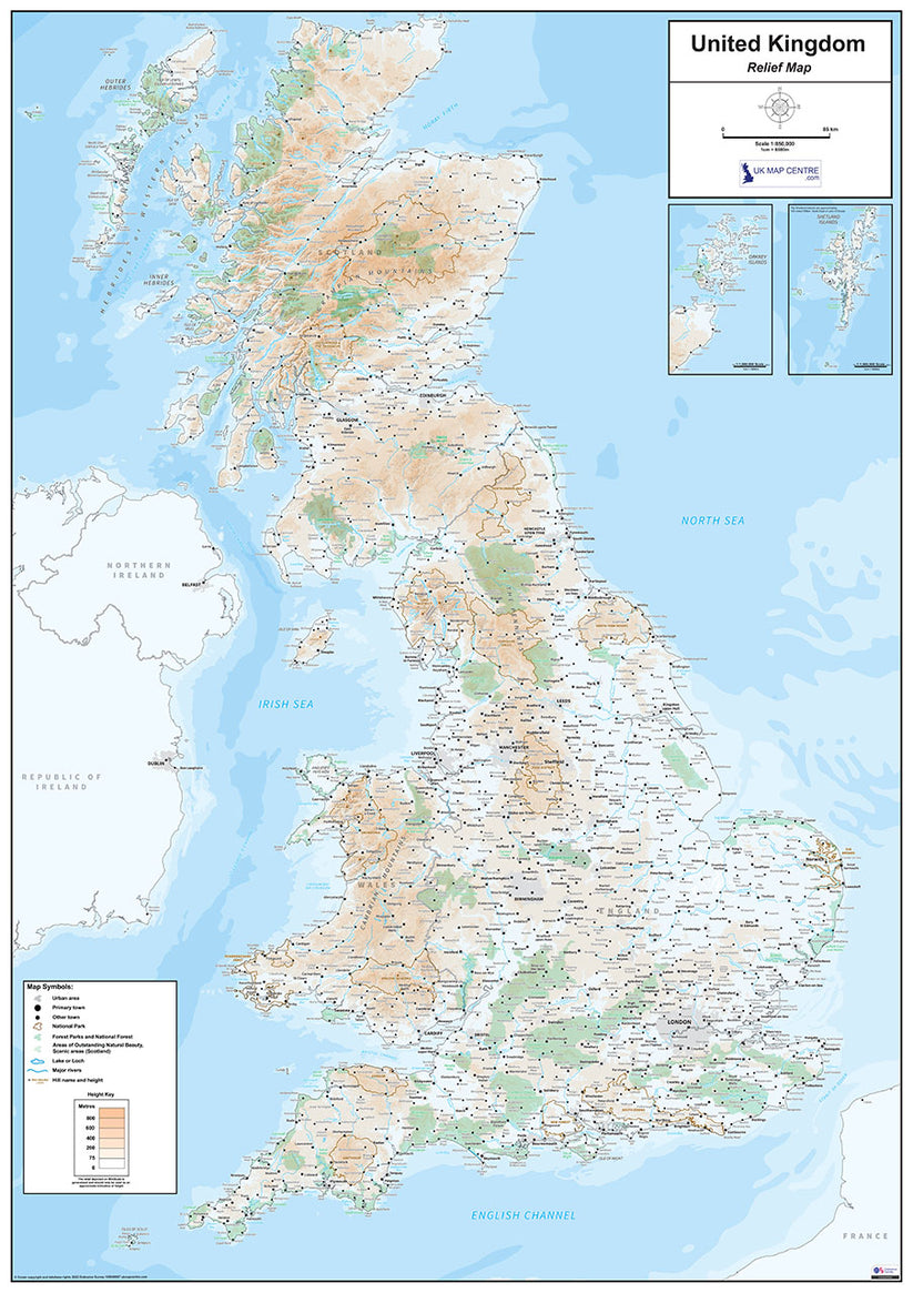 Relief Map 1 - Full UK - Digital Download – ukmaps.co.uk