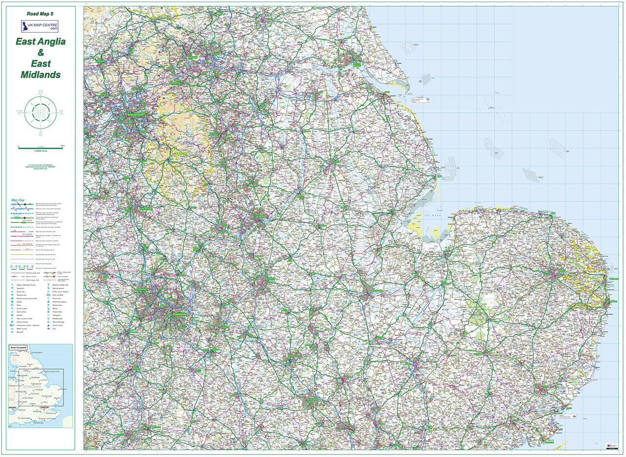 Road Map 5 East Midlands East Anglia Digital Download Ukmaps co uk Road Map 5 East Midlands East Anglia Digital Download Ukmaps co uk