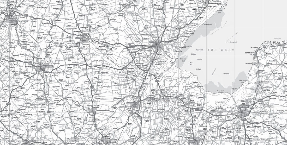 Road Map 5 - East Midlands & East Anglia - Digital Download – ukmaps.co.uk