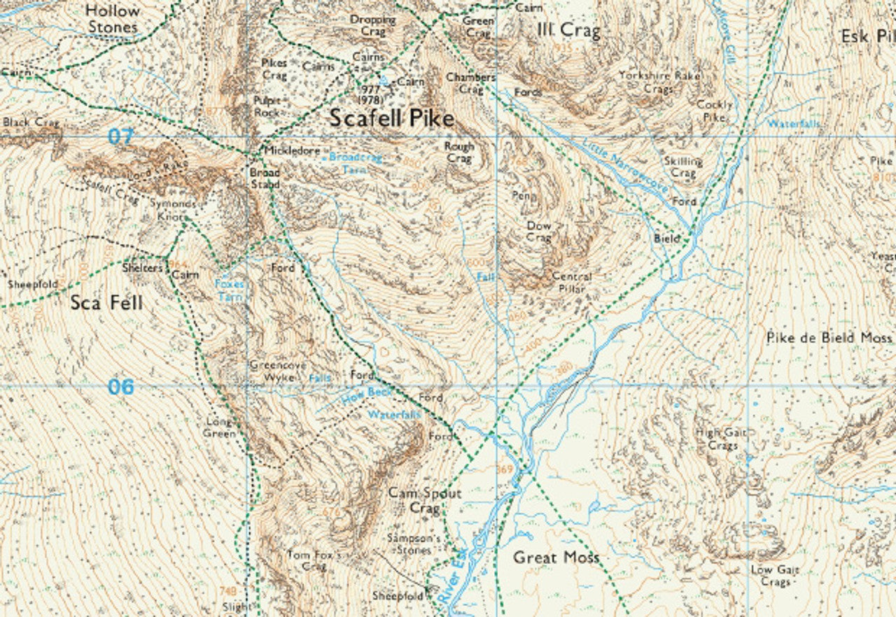 Scafell Pike 25k A3 - OS Walking Map Download