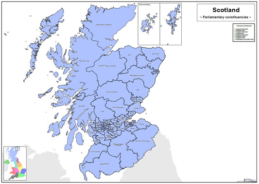 Regional UK Parliamentary Maps - Scotland