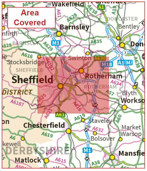 Postcode City Sector Map Sheffield Uk 5190