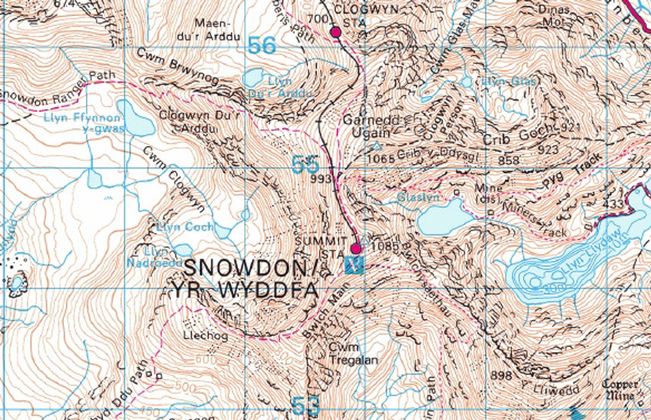 Snowdon / Yr Wyddfa - OS Walking Map Download