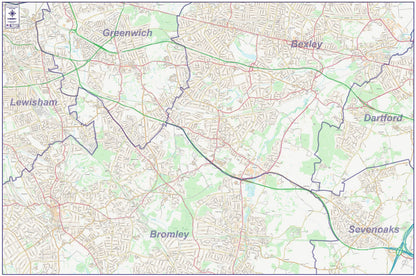 South East London City Street Map - Digital Download