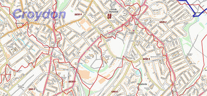 South London Postcode City Street Map - Digital Download