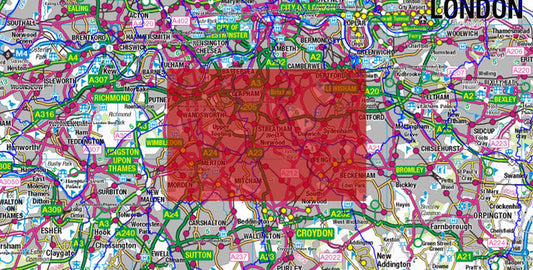 South London City Street Map - Digital Download