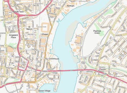 Central Southampton City Street Map - Digital Download – ukmaps.co.uk Central Southampton City Street Map - Digital Download – ukmaps.co.uk