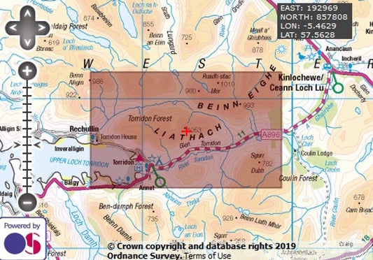 Spidean a' Choire Leith (Liathach) - OS Walking Map