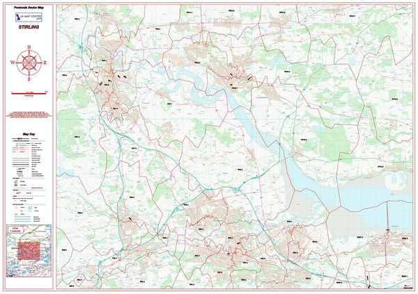 Postcode City Sector Map - Stirling and Falkirk - Digital Download ...