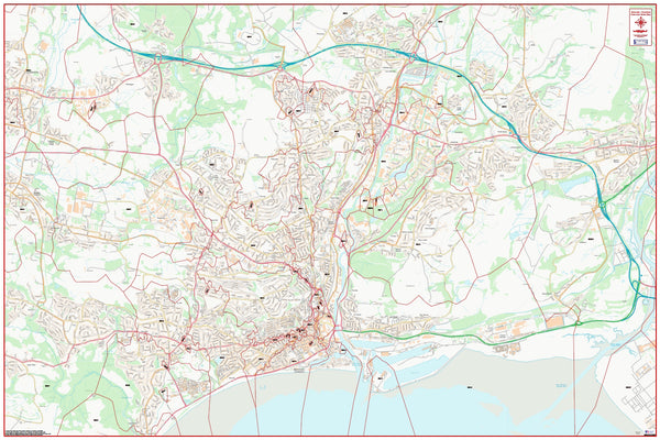 Central Swansea Postcode City Street Map - Digital Download – ukmaps.co.uk