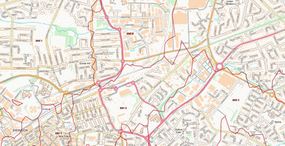 Swindon Portcode Central Swindon Postcode City Street Map | Streets and Postcode Sectors ...