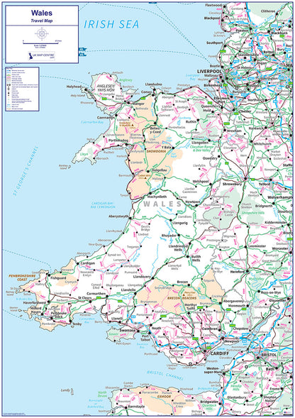 Travel Map 5 - Wales - Digital Download