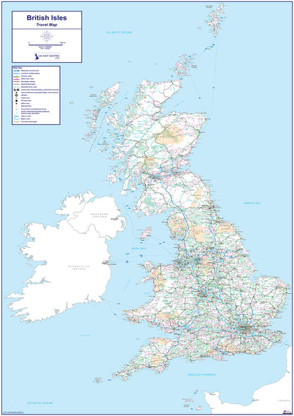 Travel Map 7 - British Isles - Digital Download