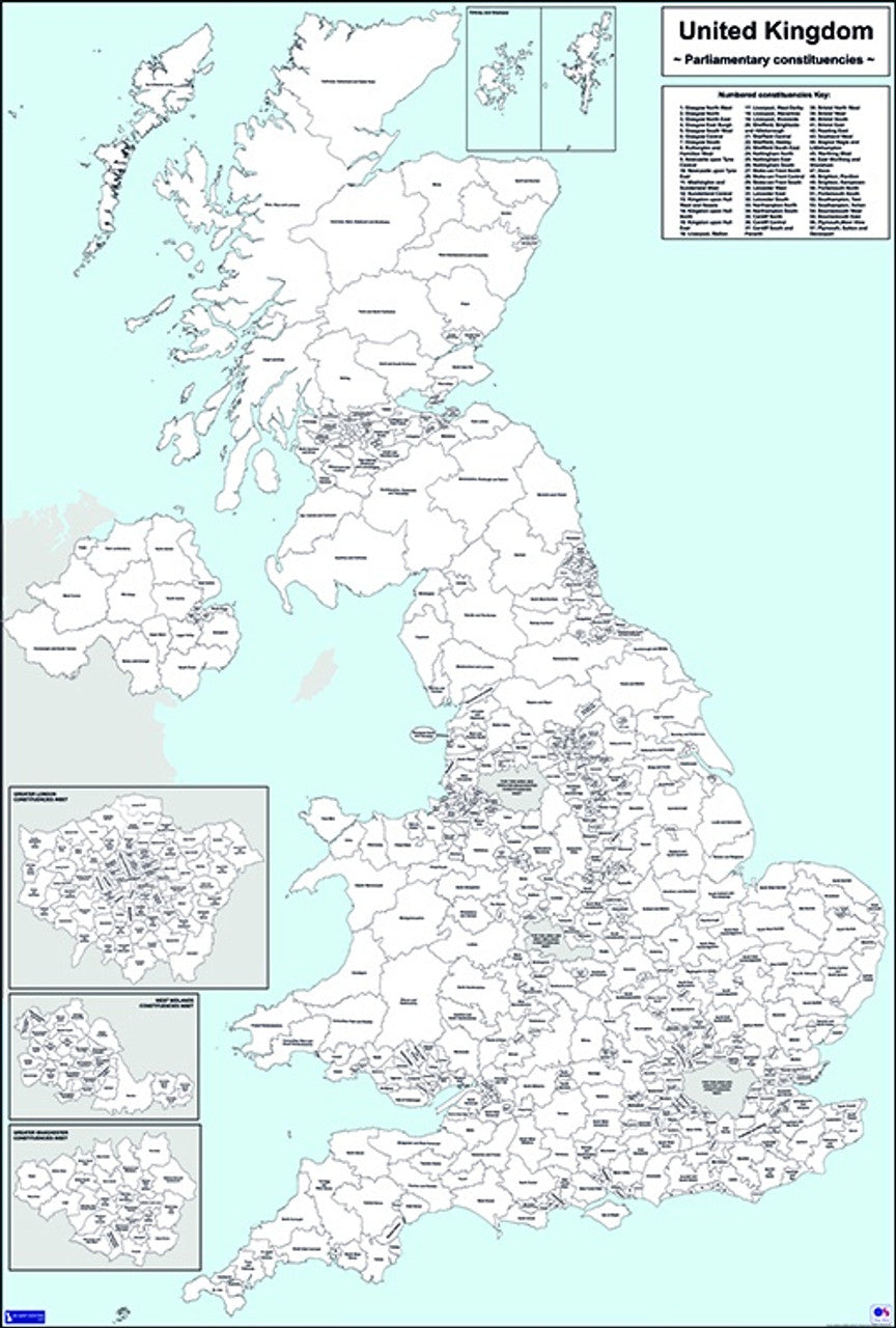 UK Parliamentary Map - Westminster Electoral Boundaries - Digital Down ...