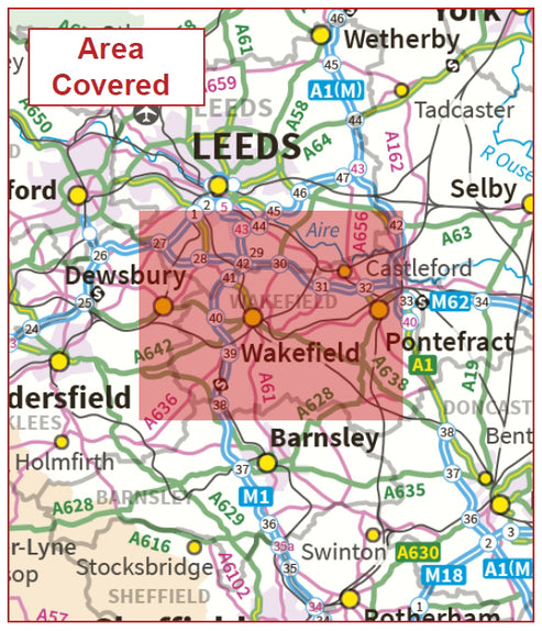Wakefield Postcode Sector Map | Digital Download | UK Maps – ukmaps.co.uk