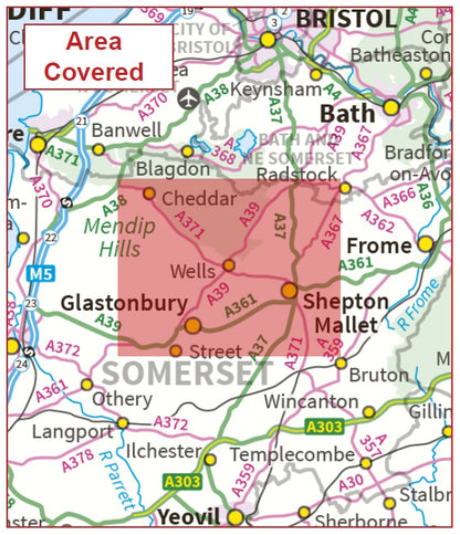 Postcode City Sector Map - Wells - Digital Download