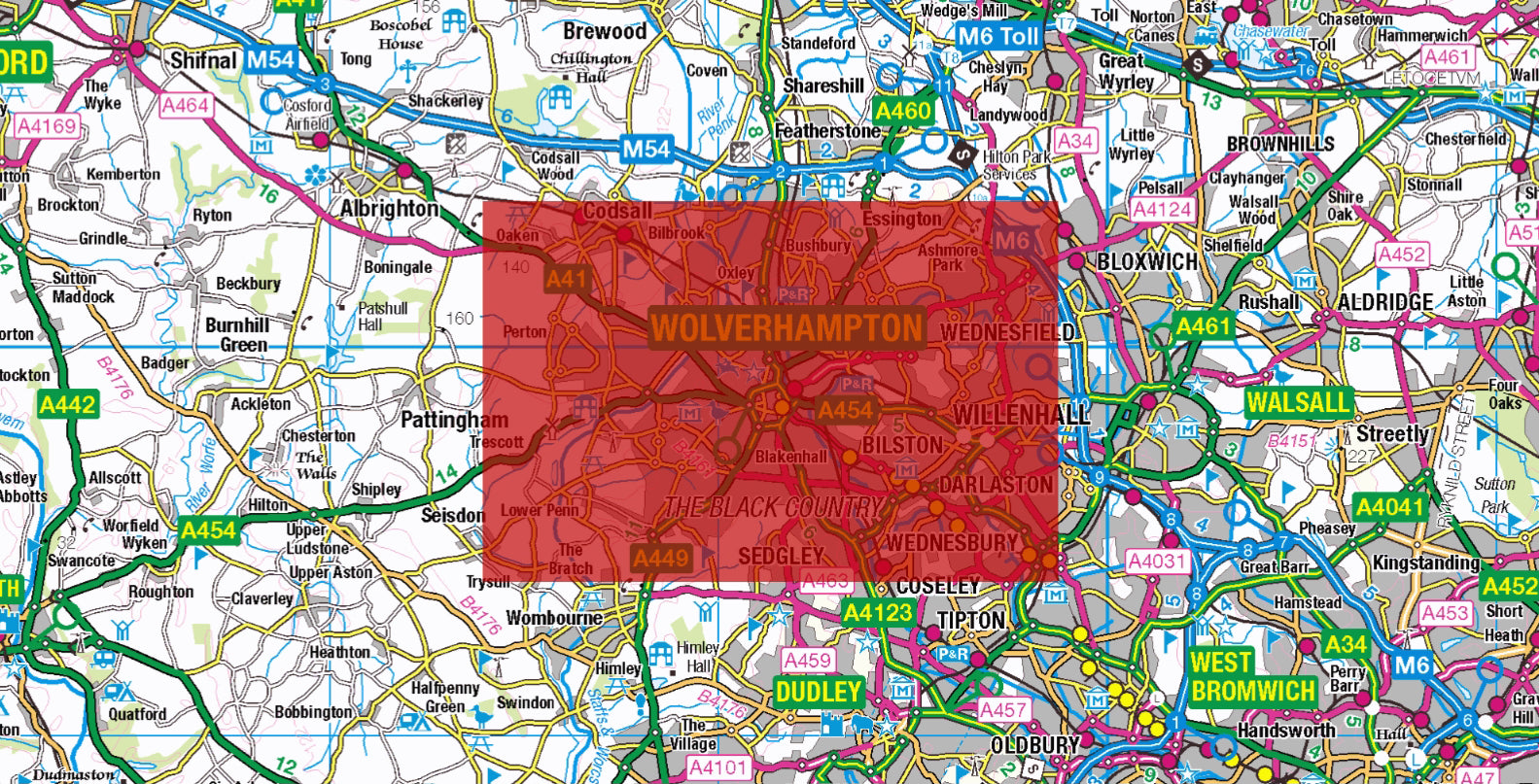 Central Wolverhampton Postcode City Street Map Digital Download central-wolverhampton-postcode-city-street-map-digital-download