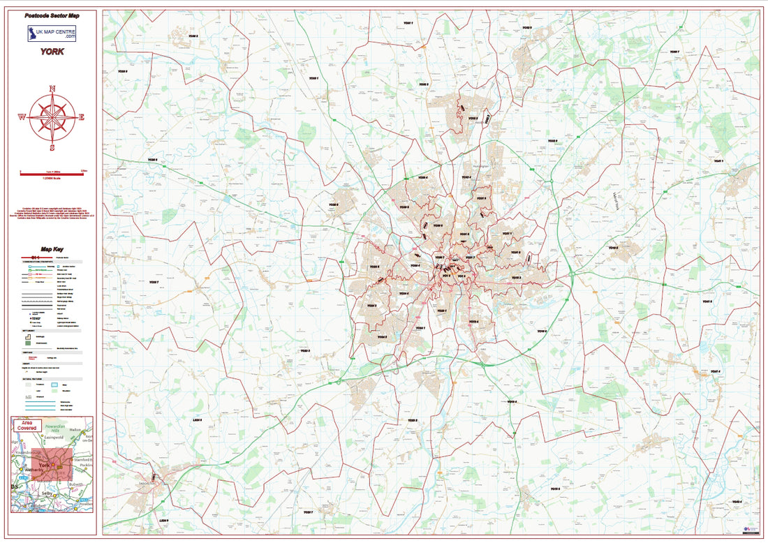 York Postcode Layout York Postcode Sector Map | Digital Download | UK Maps – ukmaps.co.uk