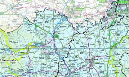 Yorkshire Counties Boundary Map - Digital Download