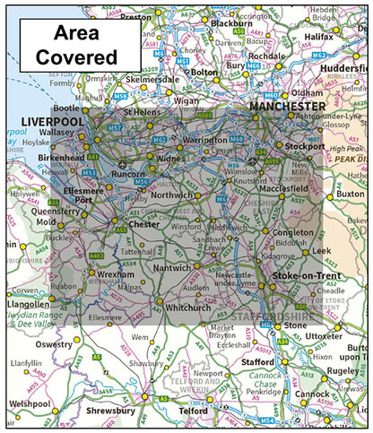 Cheshire County Boundary Map - Digital Download