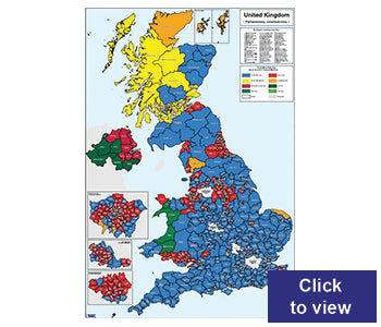 UK Parliamentary Map 2017 - Digital Download